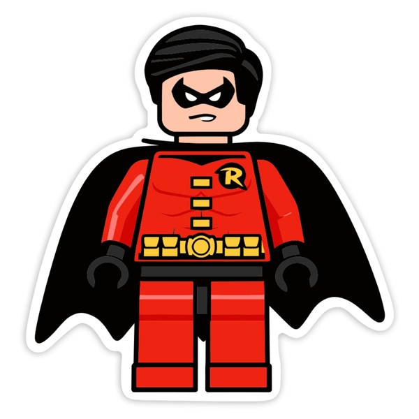 Autocollants: Lego DC Robin Rouge