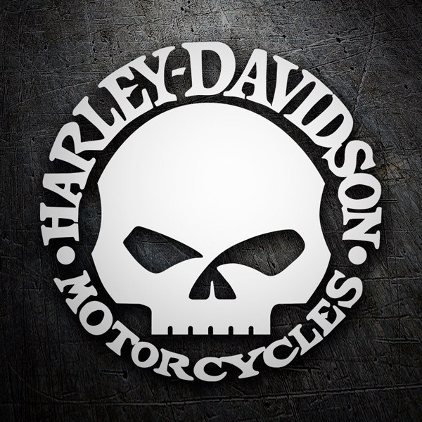 Autocollants: Crâne Harley Davidson 0