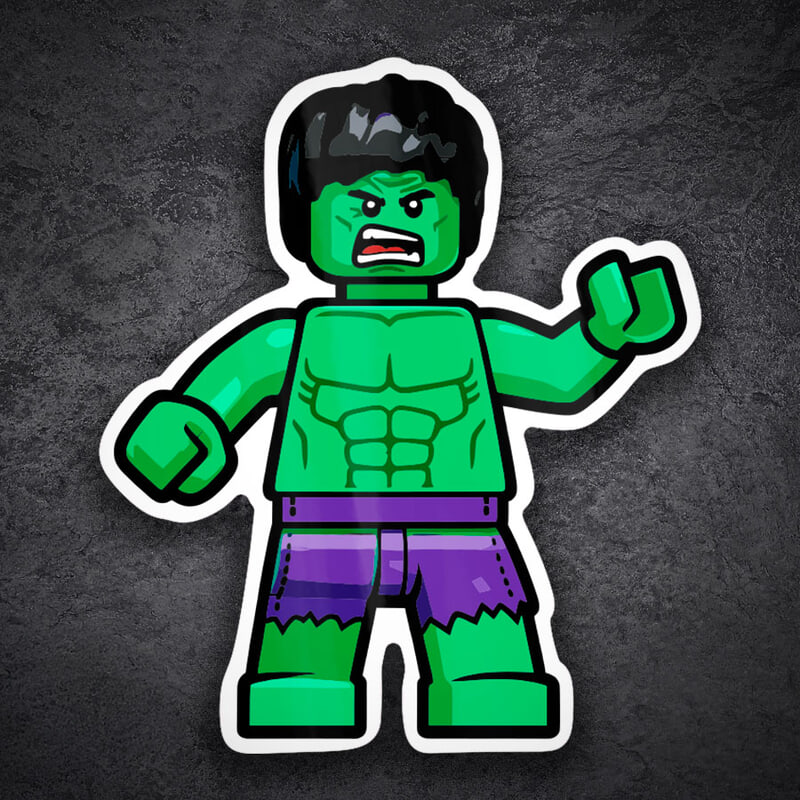Autocollants: Lego Marvel Hulk Vert