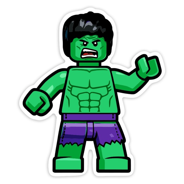 Autocollants: Lego Marvel Hulk Vert