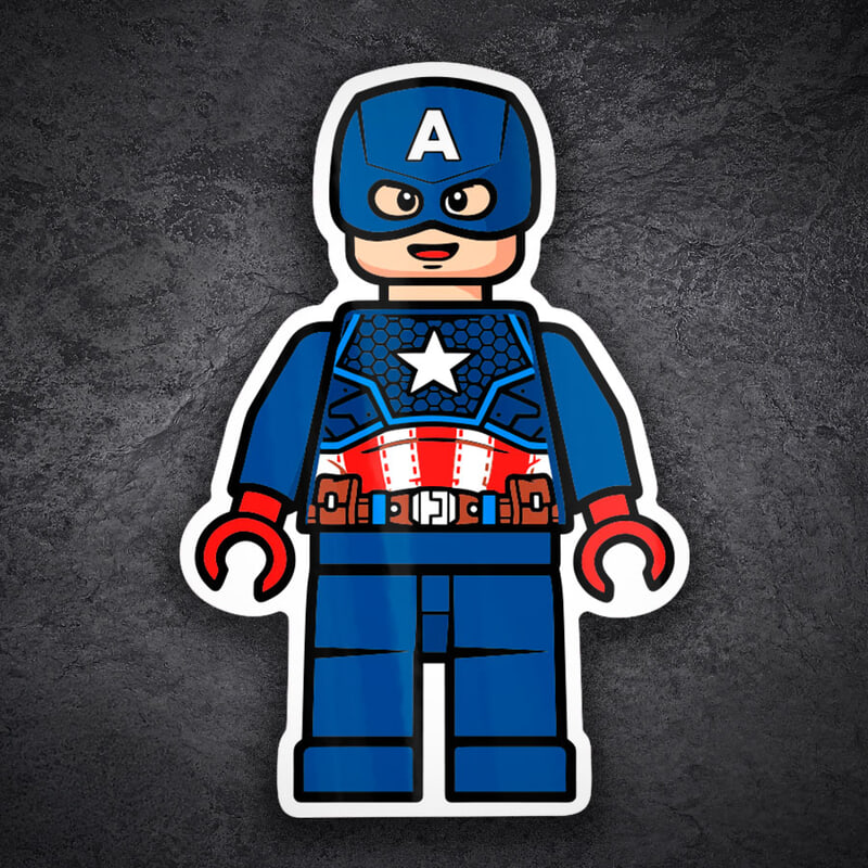 Autocollants: Lego Marvel Capitaine America