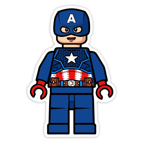 Autocollants: Lego Marvel Capitaine America