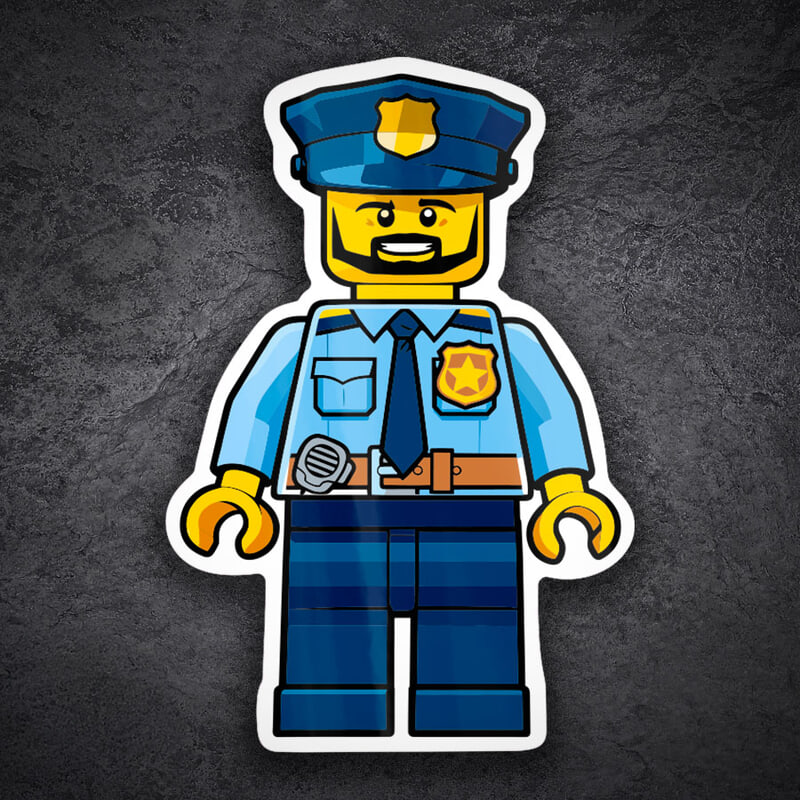 Autocollants: Lego Policier Classique