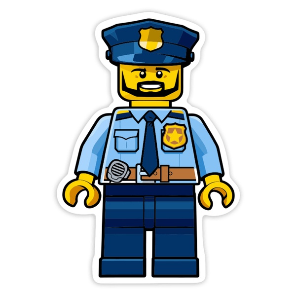 Autocollants: Lego Policier Classique