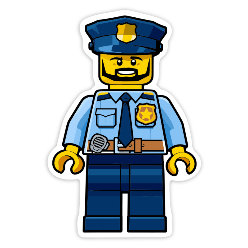 Autocollants: Lego Policier Classique