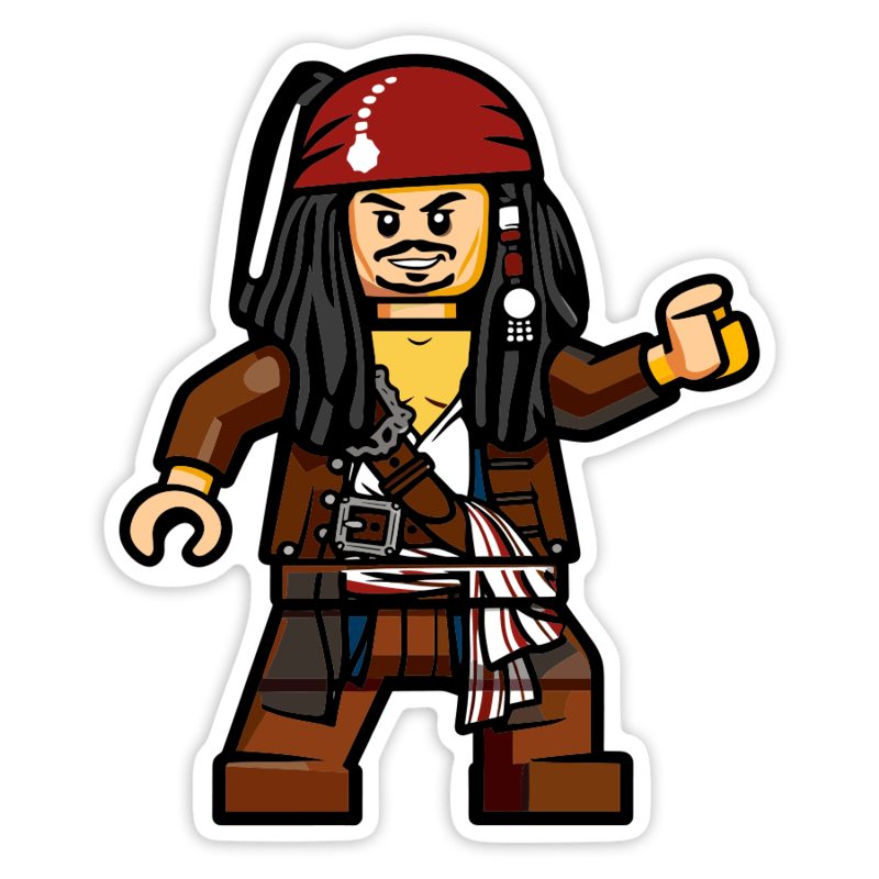 Autocollants: Lego Jack Sparrow Classique