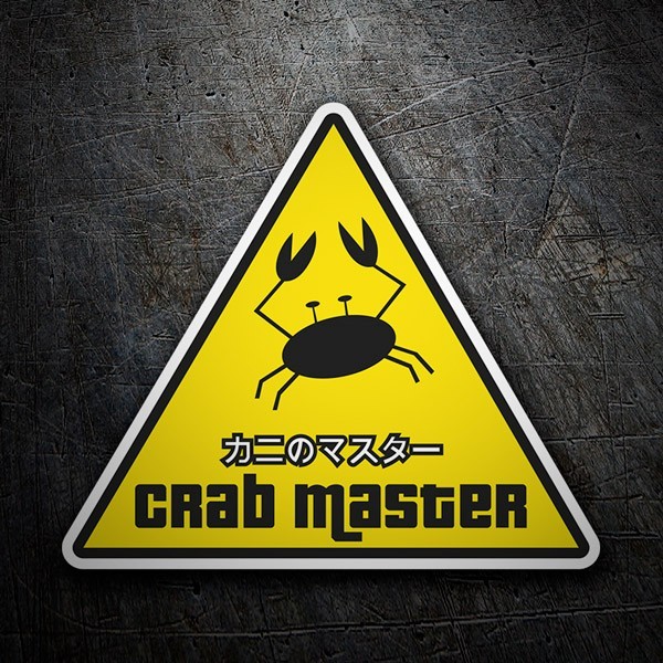 Autocollants: Crab Master avec Crabe et Lettres Chinoises