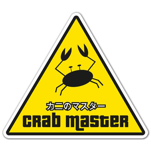 Autocollants: Crab Master avec Crabe et Lettres Chinoises