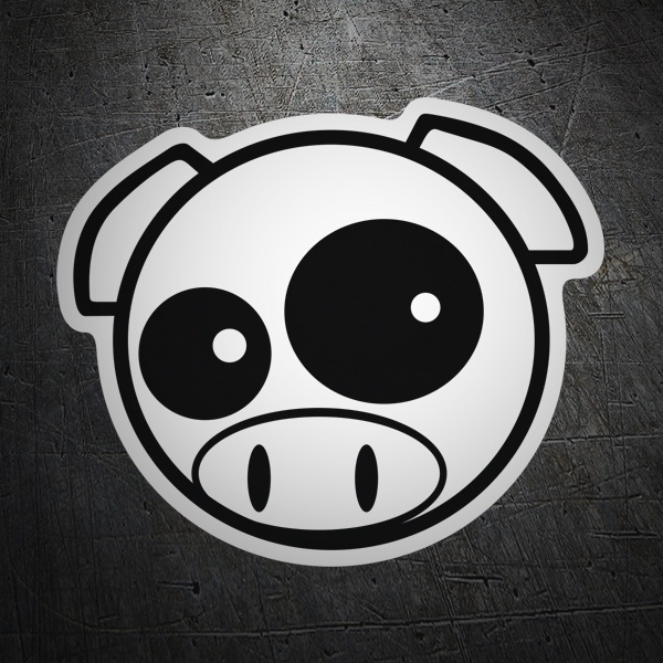 Autocollants: Mascotte Cochon Manga Subaru