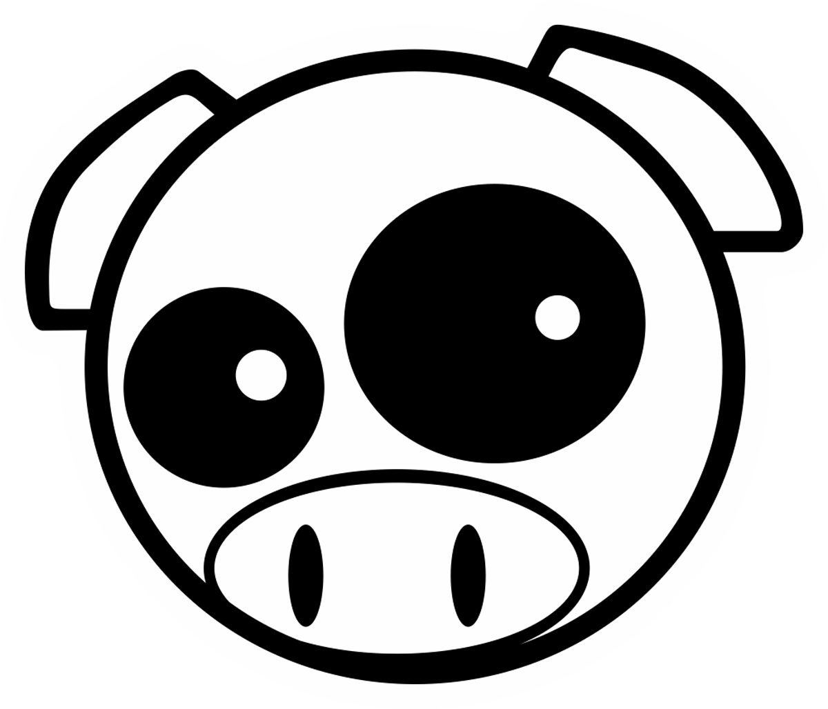 Autocollants: Subaru Pig Manga Mascot