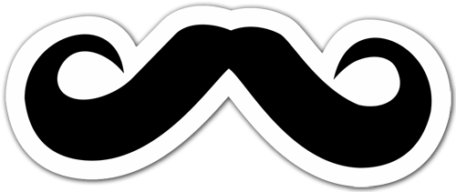 Autocollants: Moustache