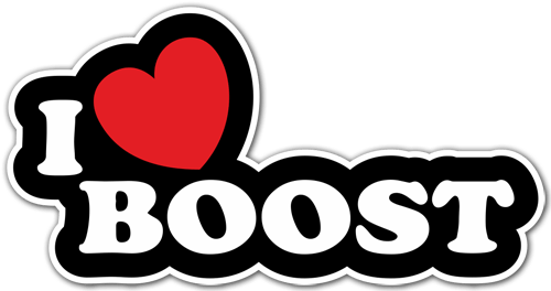Autocollants: Love Boost avec C&oelig;ur