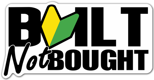 Autocollants: JDM Built Not Bought avec Symbole en V