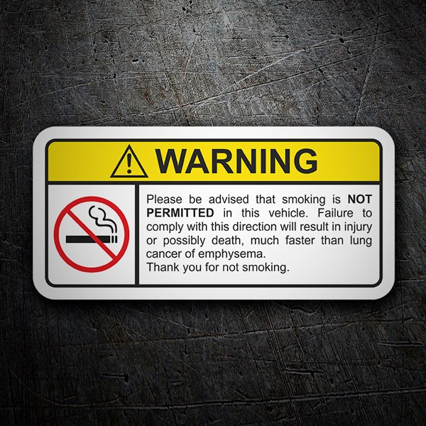 Autocollants: Autocollant non fumeur dans cette voiture