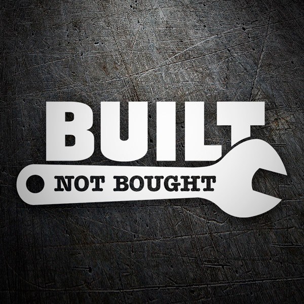 Autocollants: Built Not Bought avec Cl&eacute; Anglaise