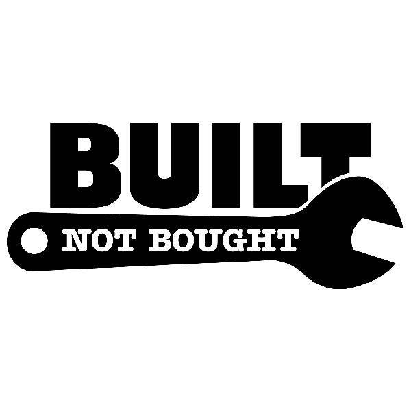 Autocollants: Built Not Bought avec Cl&eacute; Anglaise