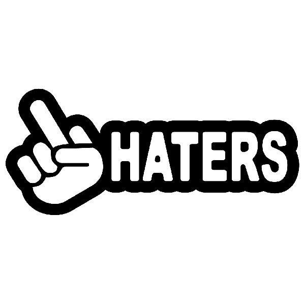 Autocollants: Doigt d'honneur Haters