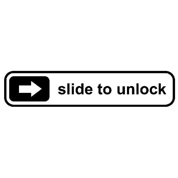 Autocollants: Slide to unlock (Faites glisser pour déverrouiller