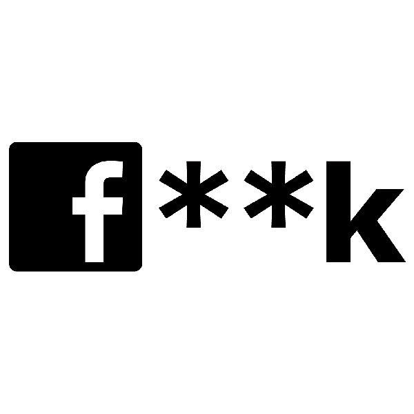 Autocollants: Fuck or Facebook avec Asterisques