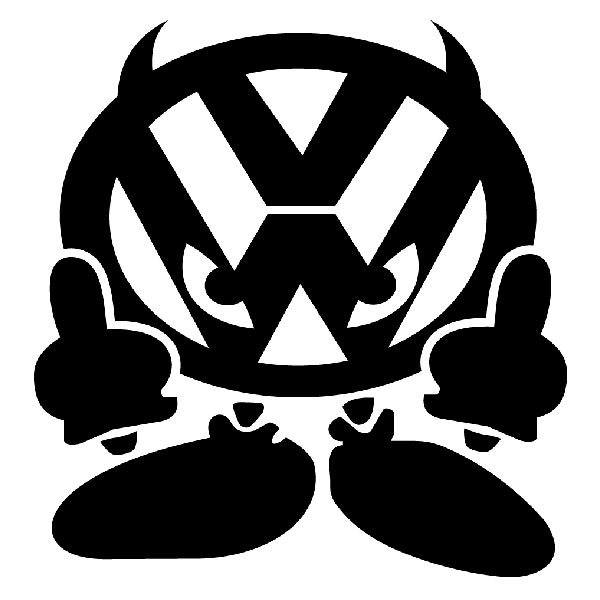 Autocollants: Volkswagen Devil Horn JDM