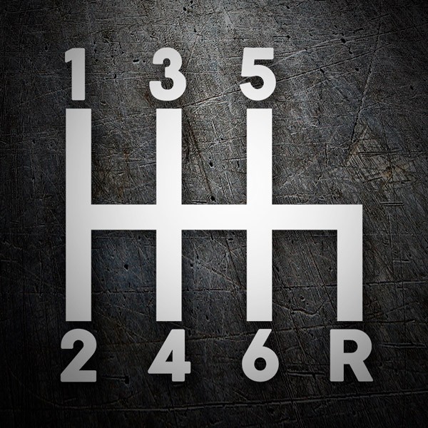 Autocollants: Palanca de Cambios avec Motif de 6 Vitesses