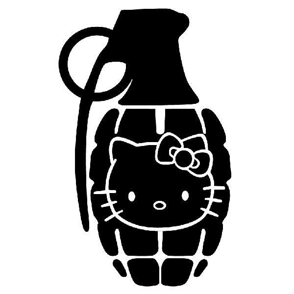 Autocollants: Grenade Hello Kitty