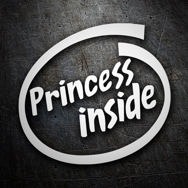 Autocollants: Princess Inside avec Design Typographique Vari&eacute;