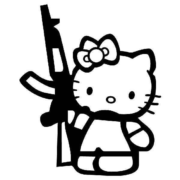Autocollants: Hello Kitty AK47