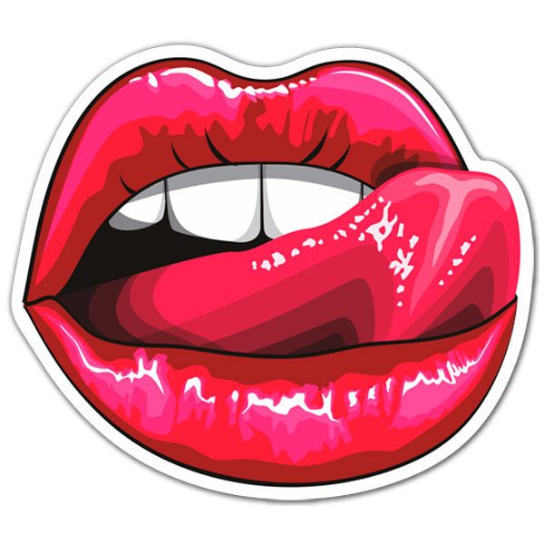 Autocollants: Lèvres et la langue