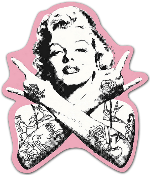 Autocollants: Marilyn Monroe punk tatou&eacute;e
