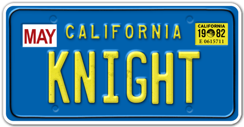 Autocollants: Enregistrement de voiture Knight Rider
