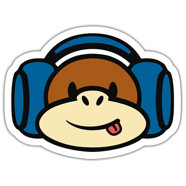 Autocollants: Monkey Music DJ