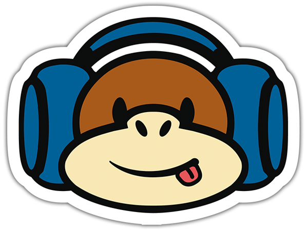 Autocollants: Monkey Music DJ 0