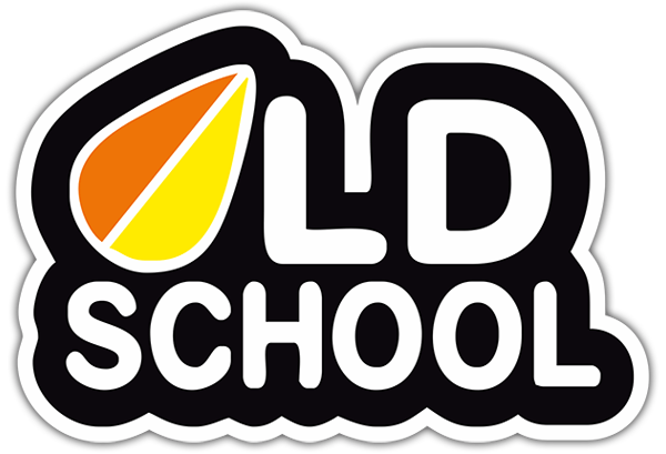 Autocollants: OLD SCHOOL avec Tableau de Surf