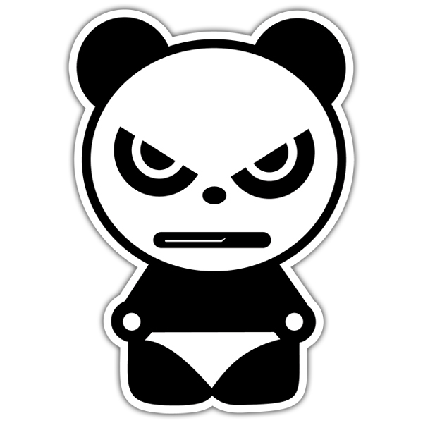 Autocollants: En colère panda bear