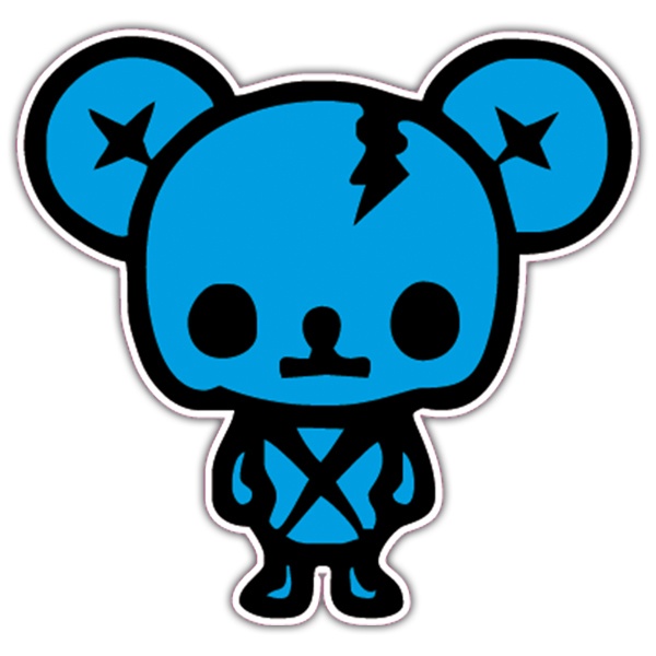 Autocollants: Ours de Zombie JDM avec Rayures et &Eacute;toile