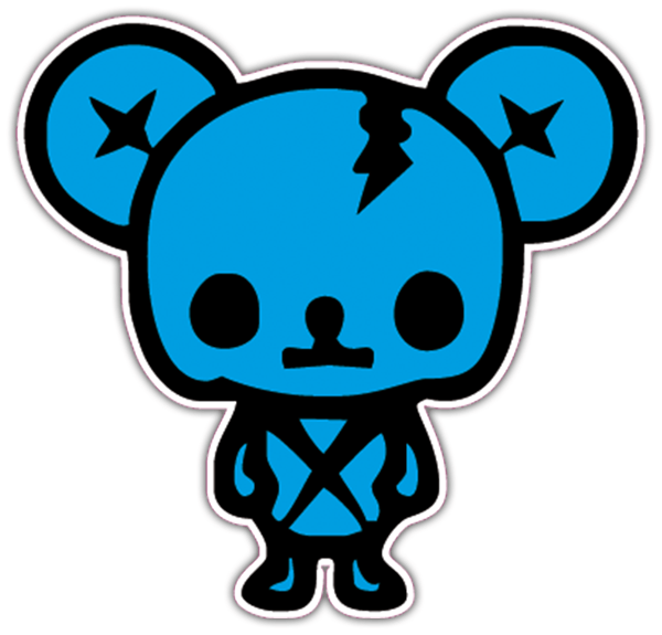 Autocollants: Ours de Zombie JDM avec Rayures et &Eacute;toile