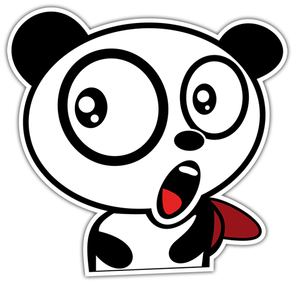 Autocollants: Ours panda surprise