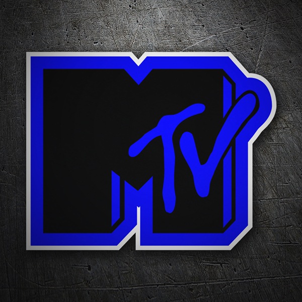 Autocollants: MTV bleu et noir