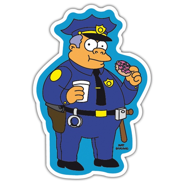 Autocollants: chef Clancy Wiggum