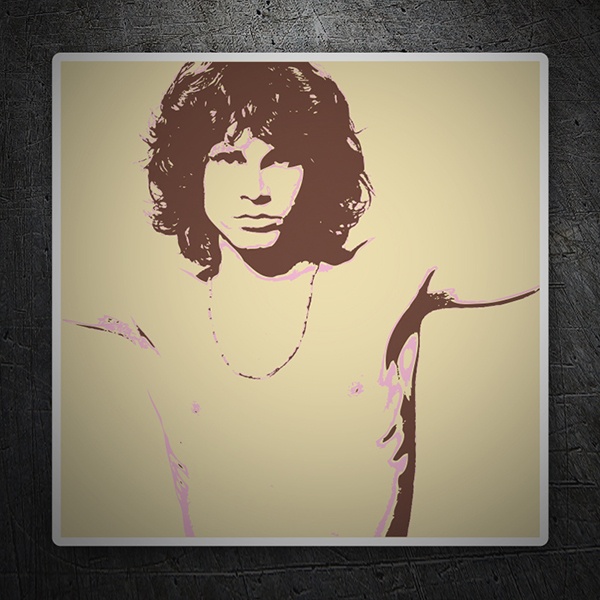 Autocollants: Jim Morrison Retrato Retro