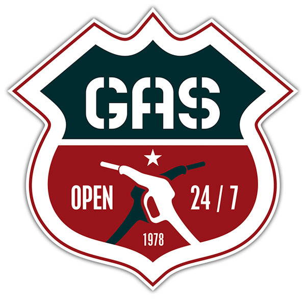 Autocollants: &Eacute;cusson Gas Open 24/7