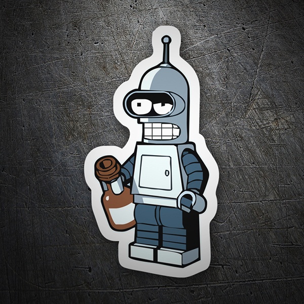 Autocollants: Bender Lego ivre