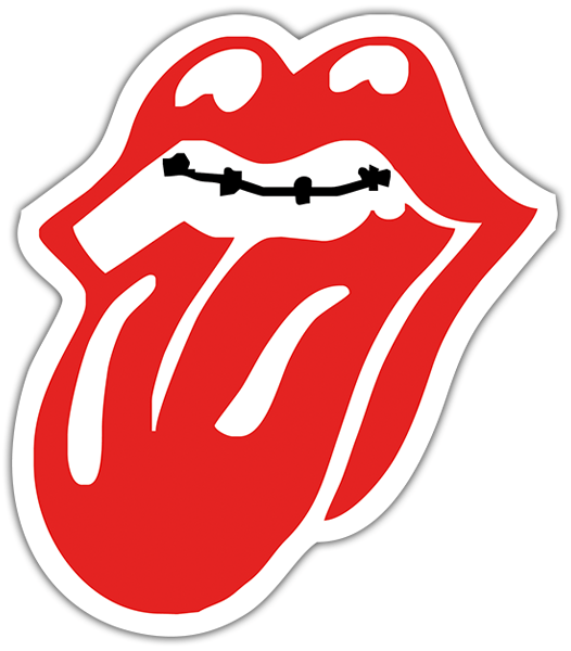 Autocollants: Rolling Stones Bouche 0