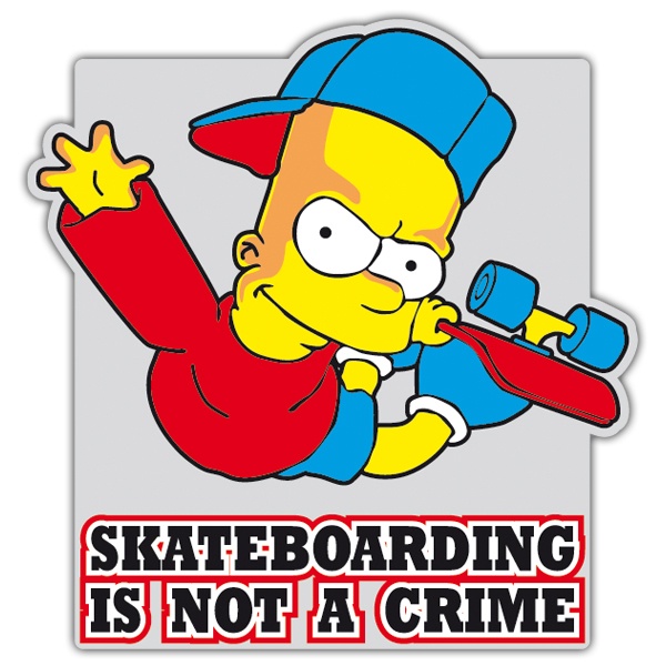 Autocollants: Bart Simpson Skate