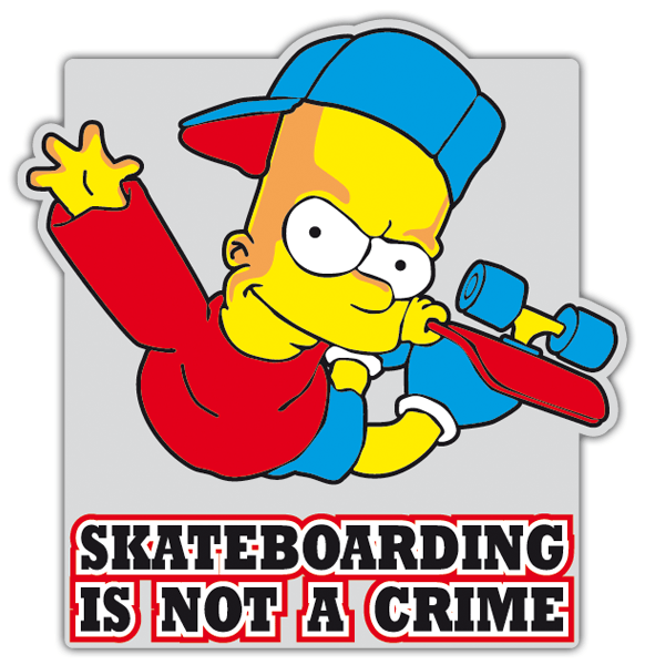 Autocollants: Bart Simpson Skate