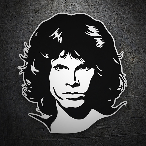 Autocollants: Silhouette de Jim Morrison