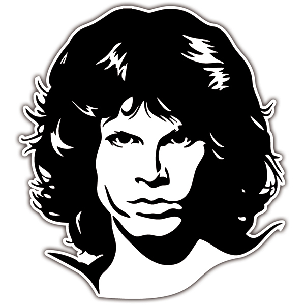 Autocollants: Silhouette de Jim Morrison
