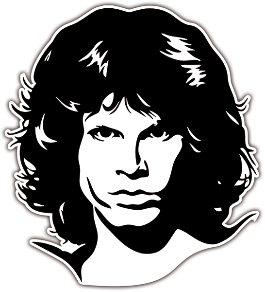 Autocollants: Silhouette de Jim Morrison