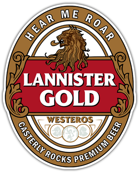 Autocollants: Game of Thrones Lannister Gold 0